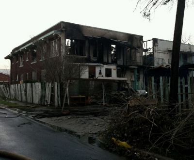1800 Hemphill back 2012 January
Remains after the fire
