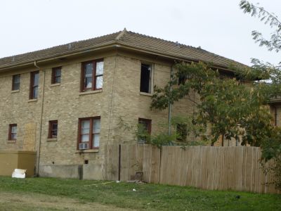 2008 Hemphill north building rear after fire 2014 November
